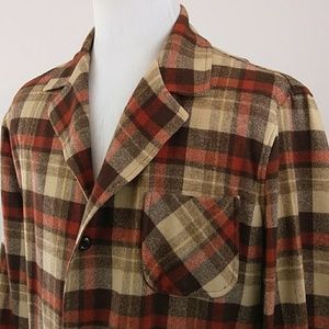 Pendleton Mens Jacket Blazer 2XL Plaid 100%Wool